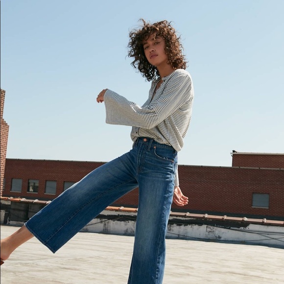 Madewell Bell Sleeve Button Down Blouse XL - Picture 1 of 7